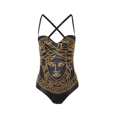 versace black gold swim|versace swimwear.